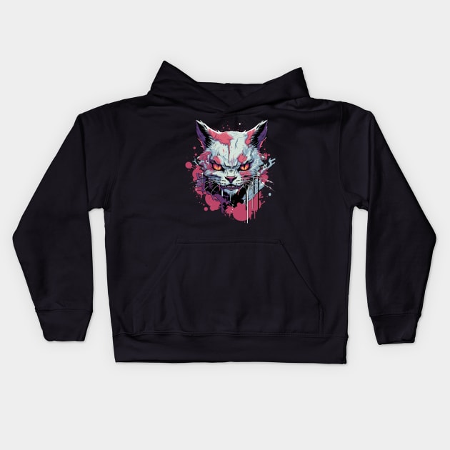 Zombie Cat Kids Hoodie by Rowdy Designs